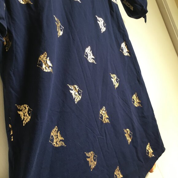 Lilly Pulitzer Preston Gold Foil Fish Print Tunic Dress Small - Picture 9 of 16